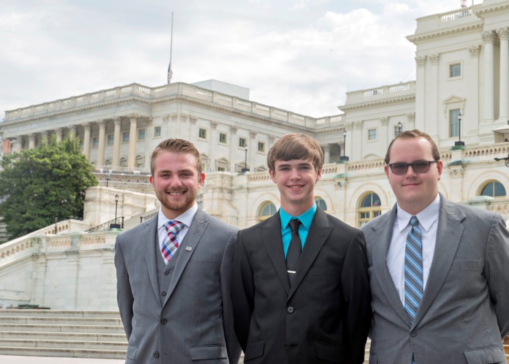 Photo of the three 2016 Youth Tour finalists