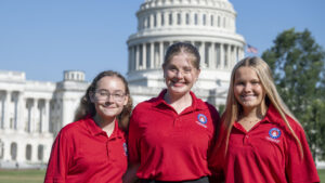 2026 WRVEC Delegates pictured left to right: Amaria Wells (Ozark), Arianna Baker (Nixa), and Molly Lehinger (Nixa).