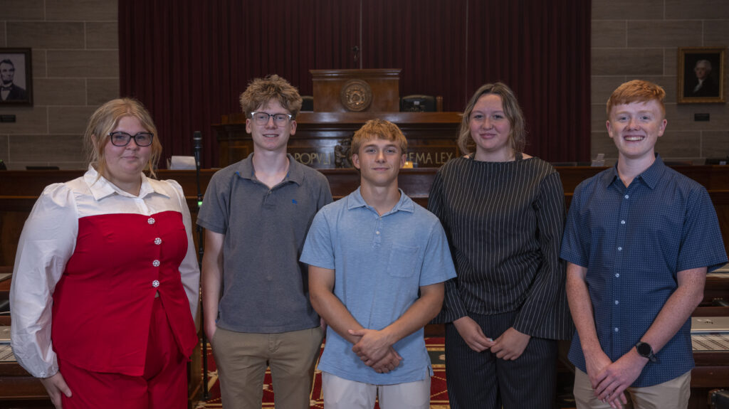 Pictured Left to Right: 2026 CYCLE delegates: Hailey Barber (Reeds Spring), Kyler Moree (Sparta), Karter Shofner (Hollister), Shelby Padilla (Reeds Spring), and Emerson Robinson (School of the Ozarks).