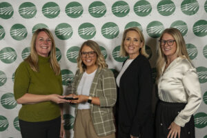 Pictured left to right: Sara Schafer, Shelby Novak, Jamie Dopp, and Darian Cesar